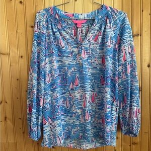 Nautical Sailboat Elsa Blouse